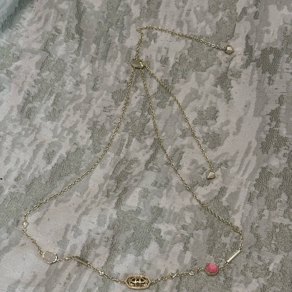 Kendra Scott- Gold and Pink Adjustable Necklace - Picture 3 of 3
